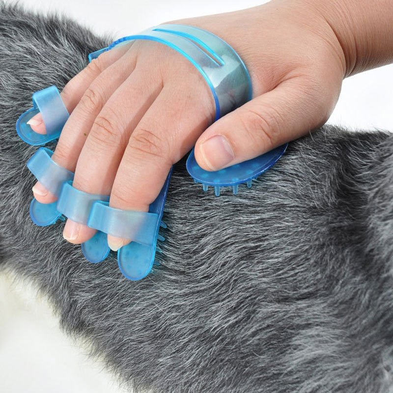 Cat Shower Bath Massage Hand Shaped Glove Pet Grooming Tool - meowoholics