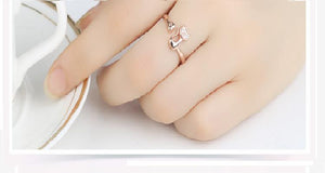 Cute Cat Design Silver/Gold Color Adjustable Rings - meowoholics