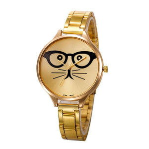 Luxury Cat Stainless Steel Watch For Women - meowoholics