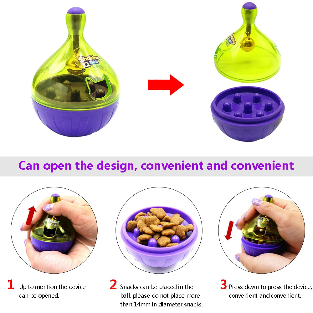 Interactive Cat IQ Treat Toy Food Dispenser For Cats - meowoholics