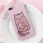 Dynamic Liquid Glitter Quicksand Case Cat Printed Cover For Apple iPhone 6,6 plus,7,7 plus,8,8 plus - meowoholics