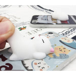 Stress Reliever 3D Cute Case Soft Squeezable Silicone Cat for iPhone X, 6, 6 plus,7, 7 plus,8 ,8 plus - meowoholics