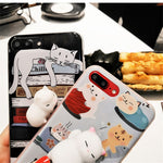 Stress Reliever 3D Cute Case Soft Squeezable Silicone Cat for iPhone X, 6, 6 plus,7, 7 plus,8 ,8 plus - meowoholics