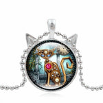 Cute Mechanical Cat Art Picture Pendant - meowoholics