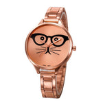 Luxury Cat Stainless Steel Watch For Women - meowoholics