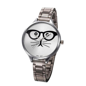 Luxury Cat Stainless Steel Watch For Women - meowoholics