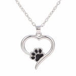 Heart Shape Pendent With Cat Paw - meowoholics