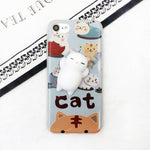 Stress Reliever 3D Cute Case Soft Squeezable Silicone Cat for iPhone X, 6, 6 plus,7, 7 plus,8 ,8 plus - meowoholics