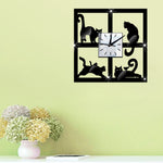 3D Wall Clock With 4 Cats Designs IN One - meowoholics