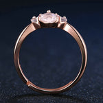 Cute Cat Paw Rose Gold Adjustable Rings For Women - meowoholics