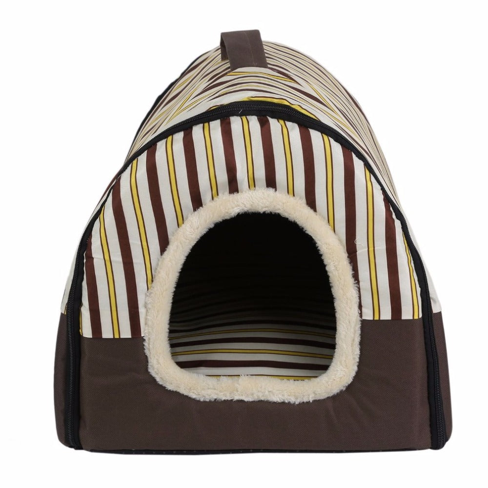 Portable Foldable Cat House with Mat Kennel Nest - meowoholics