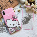 Hello Kitty Glass Back Case + Tempered Glass for Apple iPhone X, 6, 6plus, 7, 7plus, 8, 8plus - meowoholics