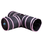 Fold able Pet Cat Tunnel Toy 3 Way In - meowoholics