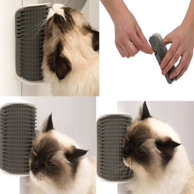 Cat Massage Comb Self Groomer With Catnip - meowoholics