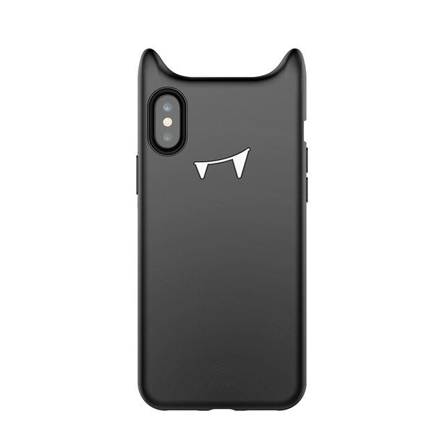 Baseus Case Cute Cat Back Cover For iPhone X - meowoholics