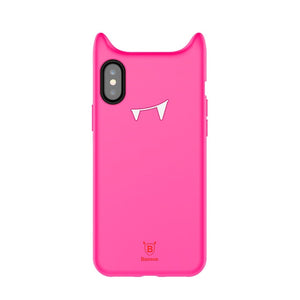 Baseus Case Cute Cat Back Cover For iPhone X - meowoholics