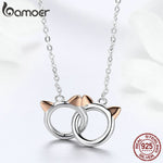 Silver Pet Cat Handcuffs Pendant Necklaces For Women - meowoholics