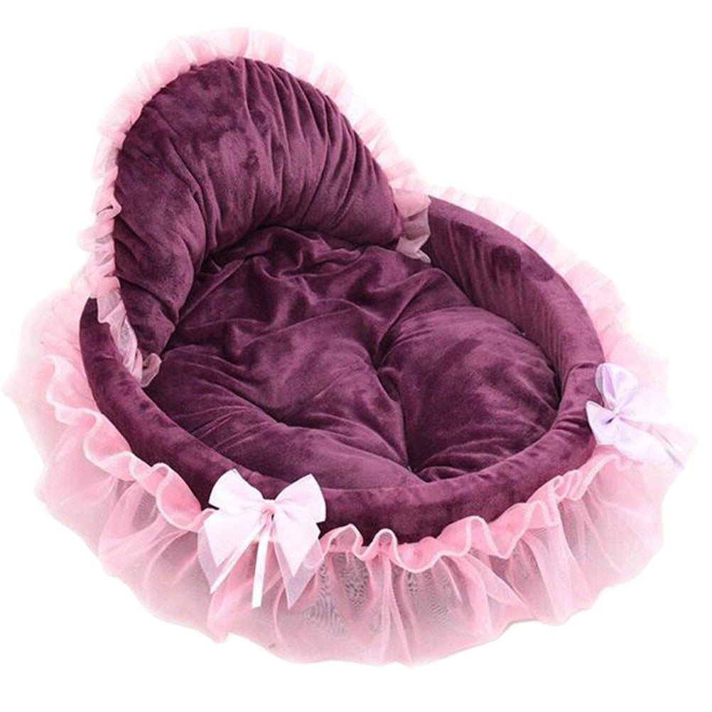 Cute Lace Princess Cat Beds House Soft Warm - meowoholics