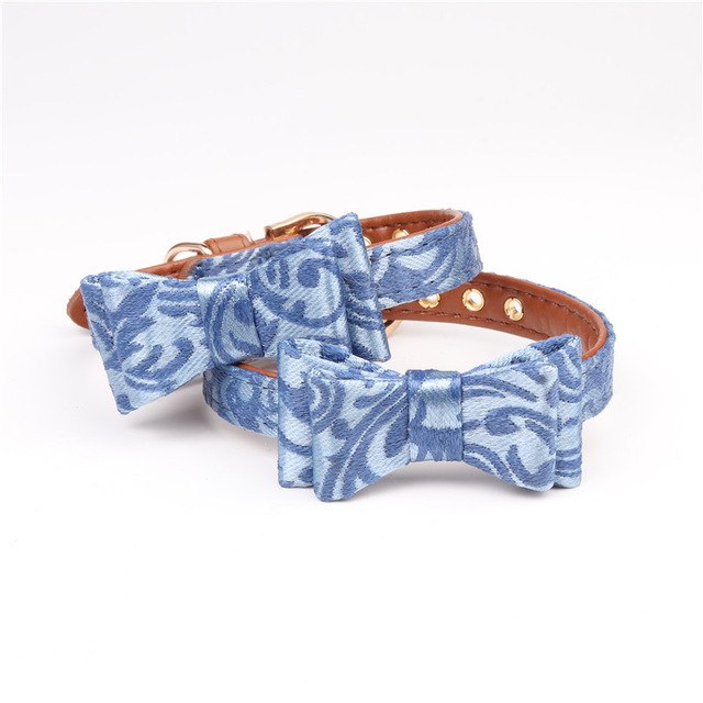 Pet Adjustable Cat Collar Band Bow Tie - meowoholics