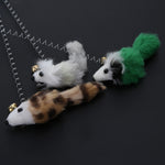 3Pcs Elastic Feather Mouse Bottom Sucker Toys for Cat - meowoholics