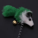 3Pcs Elastic Feather Mouse Bottom Sucker Toys for Cat - meowoholics