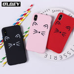 Cute Cartoon Cat Emoji Soft Silicon Printed iPhone Cases For 6, 6plus, 7, 7plus, 8, 8plus, X - meowoholics