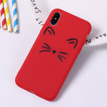 Cute Cartoon Cat Emoji Soft Silicon Printed iPhone Cases For 6, 6plus, 7, 7plus, 8, 8plus, X - meowoholics