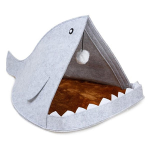 Cute Whale Shape Comfortable Cats Bed Breathable - meowoholics