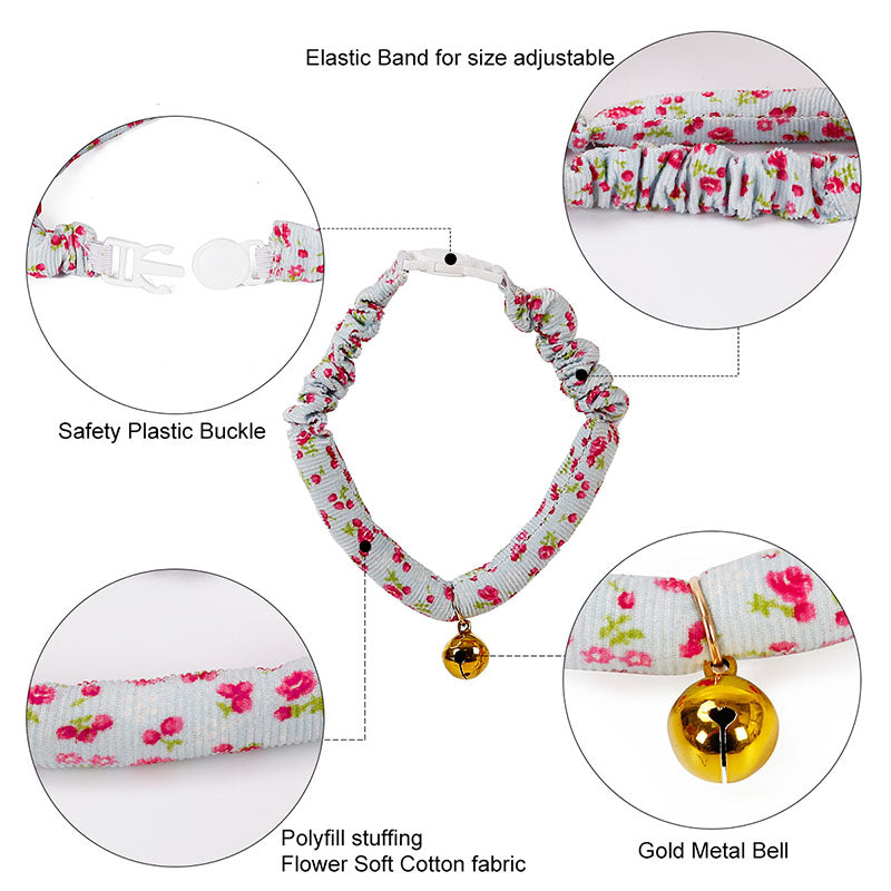 Soft Cat Collar Neck Band with Bell - meowoholics