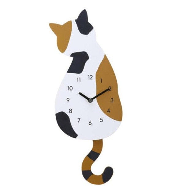 Acrylic Cartoon Cute Cat Wall Clock Home Decor - meowoholics