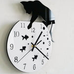 Cute Wall Clock with A Cat Design - meowoholics